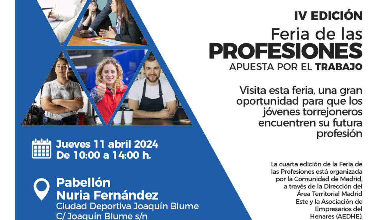 Todo preparado ya para la IV Feria de las Profesiones del Henares que se celebra en Torrejón de Ardoz
