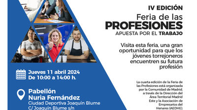 Todo preparado ya para la IV Feria de las Profesiones del Henares que se celebra en Torrejón de Ardoz