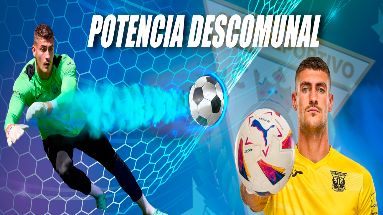 El portero del Leganés Diego Conde saca con la mano y lo pone en el área