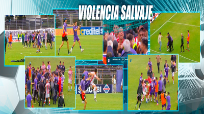 Brutal pelea entre River y Defensor en la liga uruguaya
