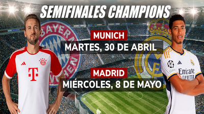 Bayern Múnich-Real Madrid y Borussia Dortmund-PSG, las fechas definitivas de las semifinales de la Champions