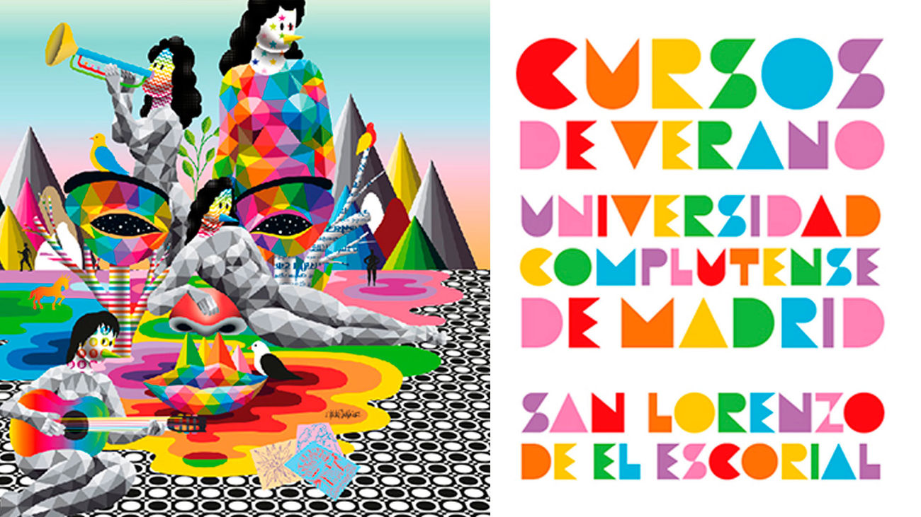 Cartel de los Cursos de Verano de UCM, diseñado por Okuda