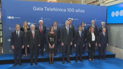 El rey Felipe VI asiste a la celebración del centenario de Telefónica