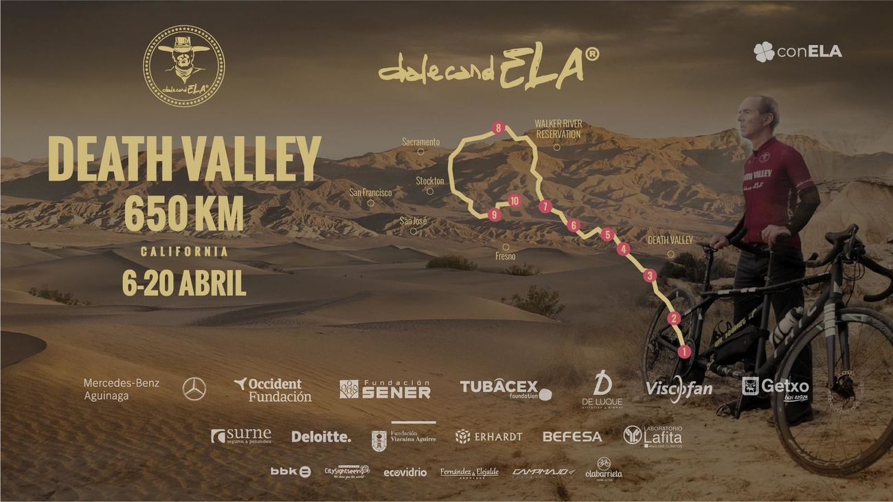 Cartel del reto del Valle de la Muerte que ha completado Jaime Lafita