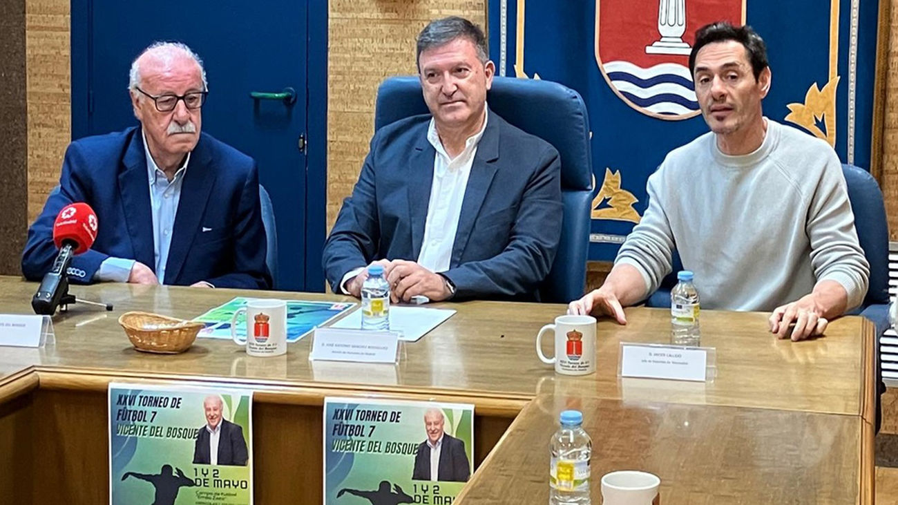 Vicente del Bosque presenta el Torneo de Fútbol 7 de Humanes que lleva su nombre