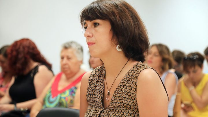 Juana Rivas durante el juicio por sustracción de sus hijos, en 2018