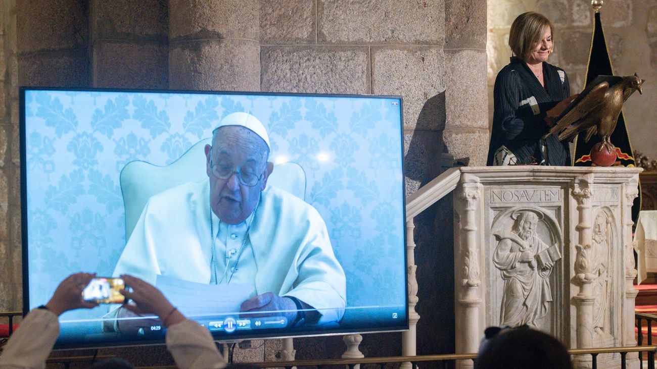 El papa Francisco interviene a través de un mensaje de vídeo en el pregón de la Semana Santa de Mérida