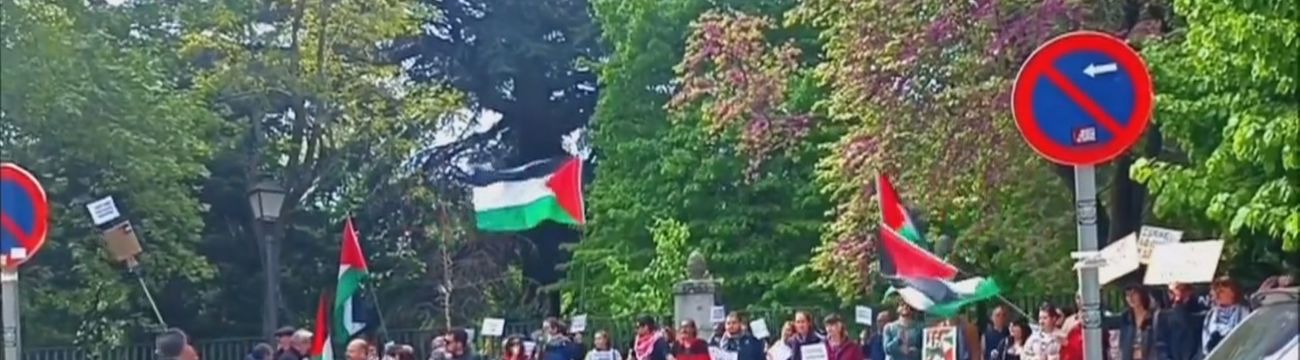 Activistas propalestinos boicotean una conferencia israelí en San Lorenzo de El Escorial