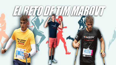 Tim Marovt, un joven parapléjico que correrá el Maratón de Madrid