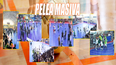 Batalla campal en un partido de fútbol sala en Brasil