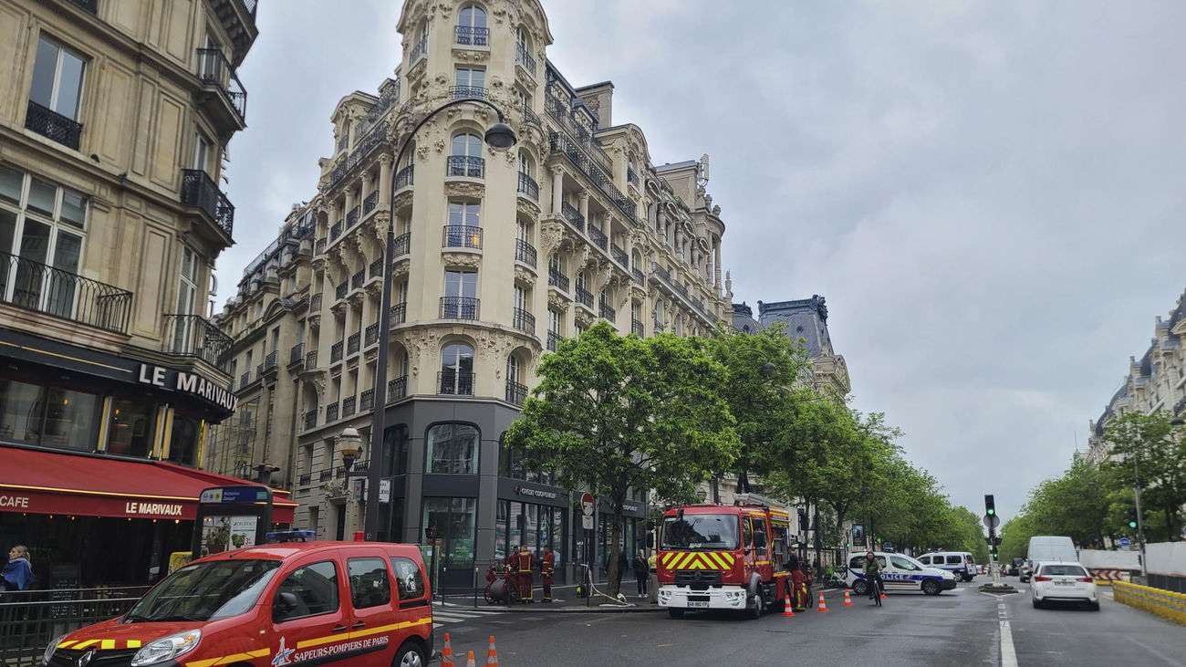 Incendio en el centro de París