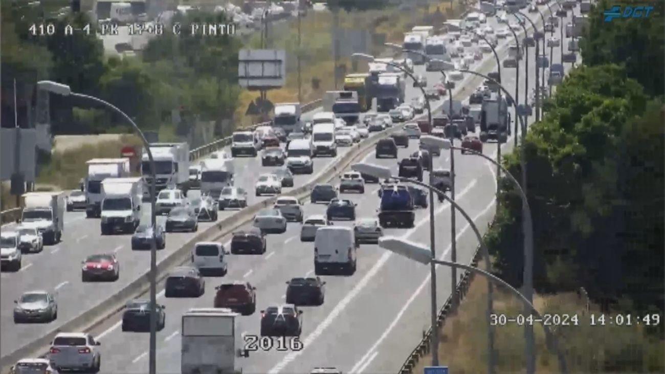 Retenciones en la A-42, A-3 y A-4 en las primeras horas de la operación salida por el puente de mayo