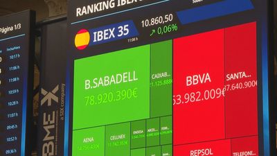 Sabadell sube el 5% en Bolsa y BBVA baja el 2,5%, tras conocerse la propuesta de fusión