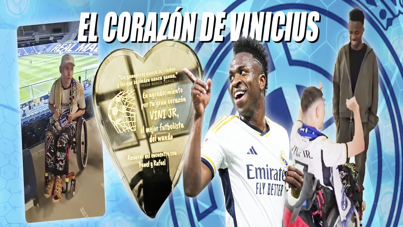 Vinicius cumplió el sueño de Pawel, que sufre una parálisis cerebral