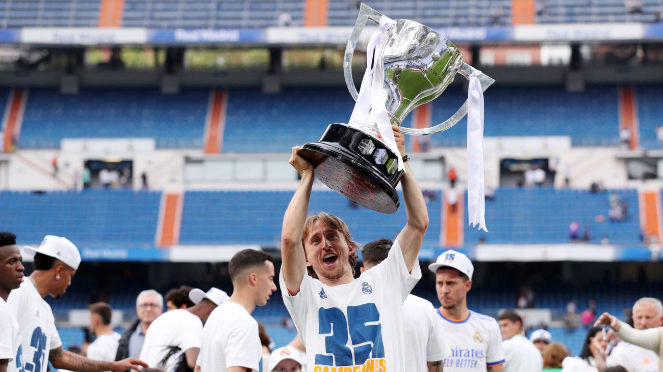 Modric con la 35ª Liga