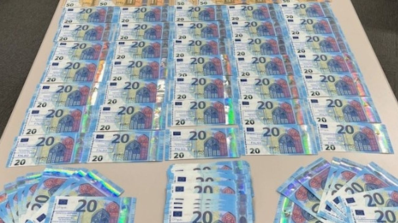 Billetes falsos incautados por la Policía en una operación