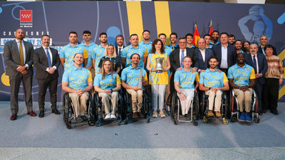 Ayuso homenajea al Ilunion tras lograr su 20ª Copa del Rey de baloncesto en silla de ruedas