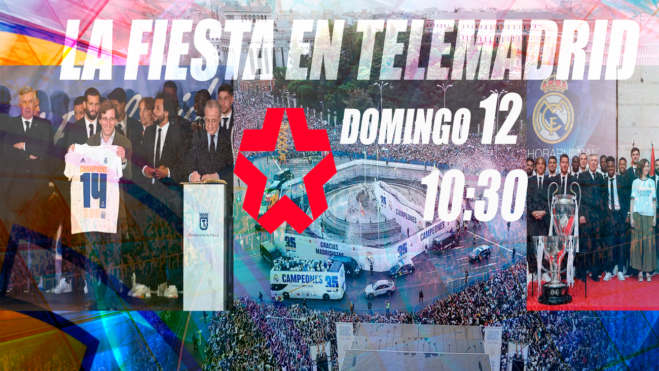 El Real Madrid ofrece la Liga a sus aficionados en Cibeles