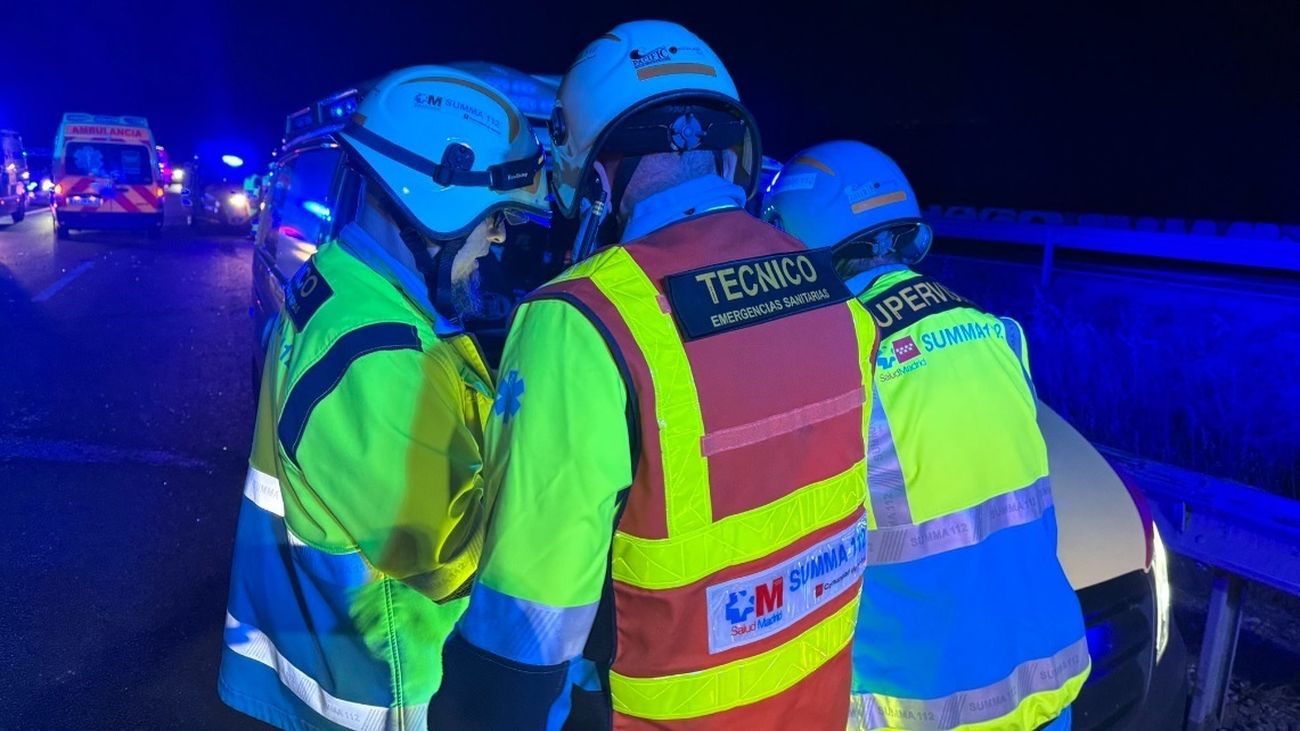 Dos muertos y tres heridos graves en un accidente en la A-3, a la altura de Arganda