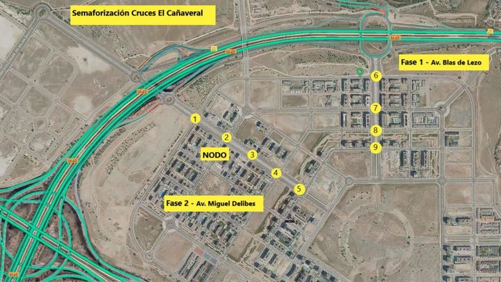 Lugares conde se van a instalar semáforos con cámara en El Cañaveral / AYTO. MADRID