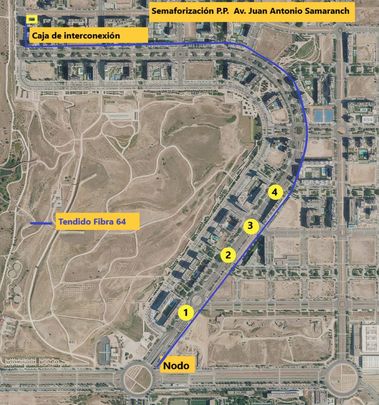 Instalación de semáforos en Valdebebdas / AYTO. MADRID
