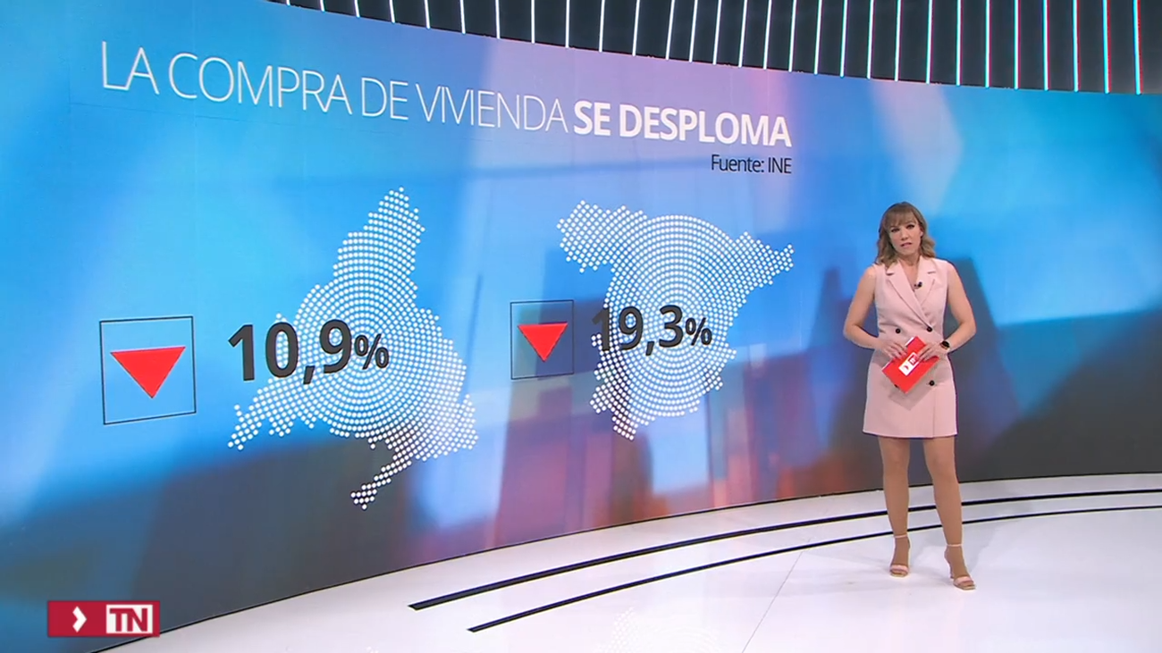 La compraventa de viviendas vuelve a tasas negativas tras desplomarse un 19,3% en marzo