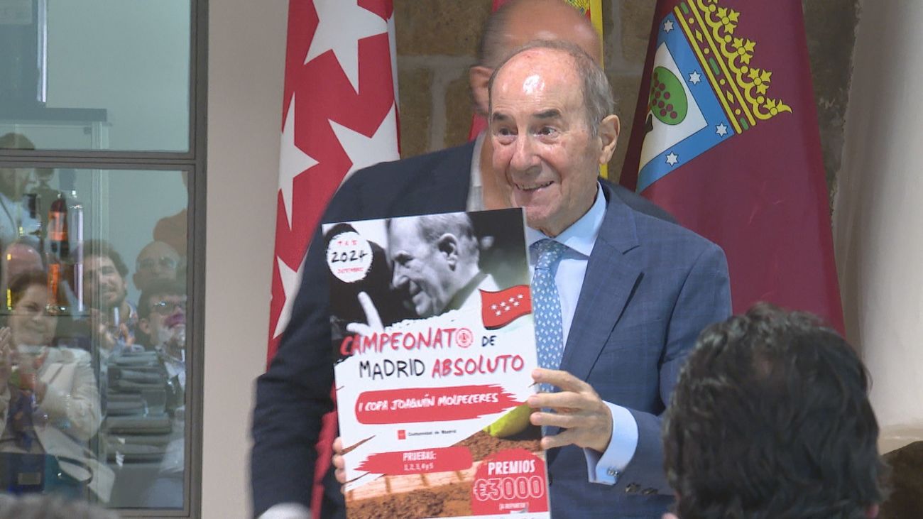 Emotivo homenaje del tenis de Madrid al expresidente Joaquín Molpeceres