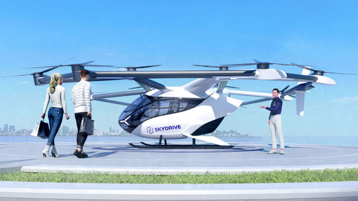 Imagen del un modelo de coche volador de SkyDrive / SkyDrive