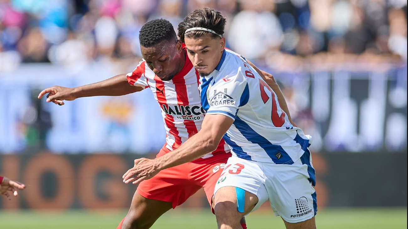2-1. El Leganés se mantiene en ascenso directo y apaga la ilusión del Sporting