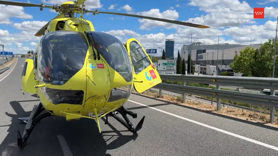 Herido grave un motorista de 63 años en un accidente en la A2, en Alcalá de Henares