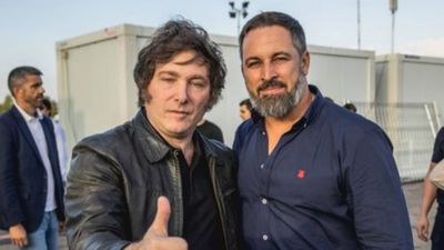 Milei y Abascal mantienen un encuentro privado antes de cerrar la convención Europa Viva 24