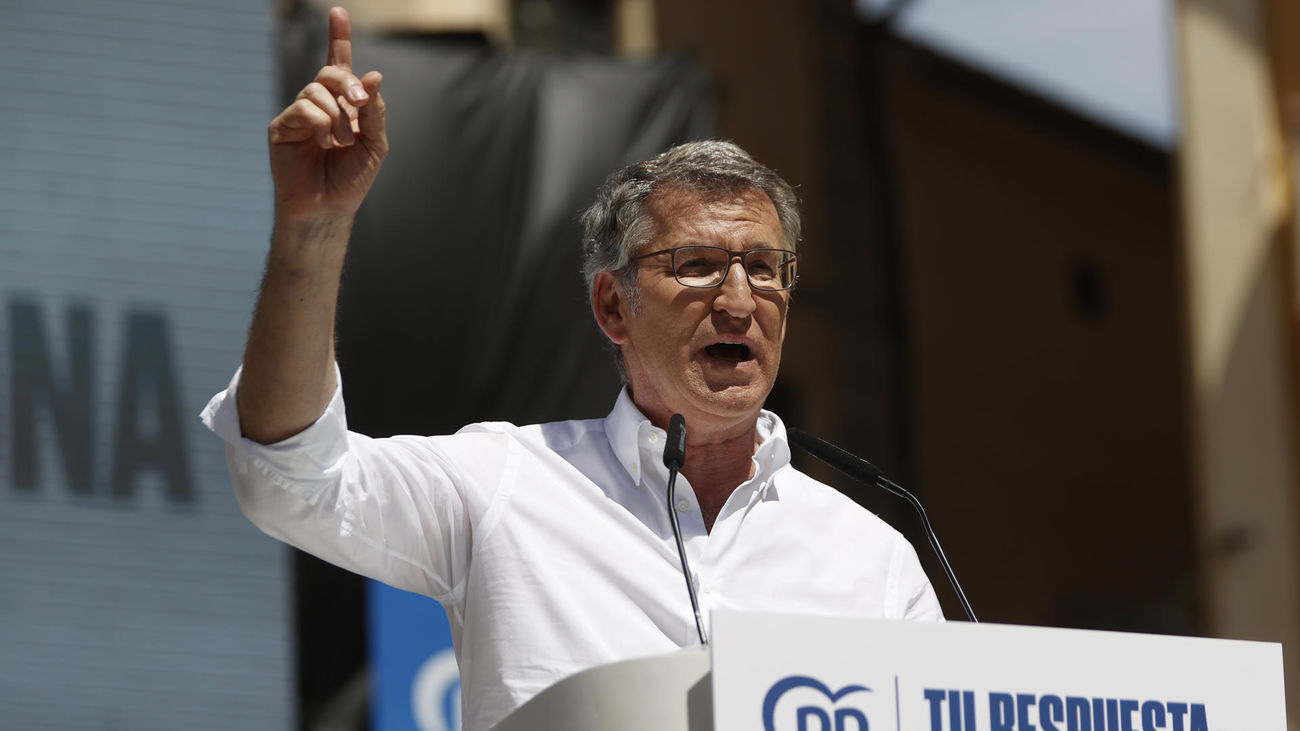 Feijóo llama a derrotar al "Gobierno más débil" en las europeas: Si concentramos, ganamos