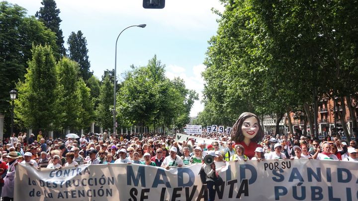 Nueva marcha  en las calles de Madrid en defensa de  la sanidad pública