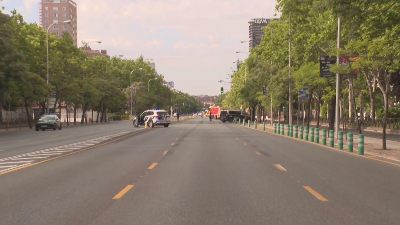 La Castellana, cortada al tráfico en plena hora punta, con cientos de conductores atrapados en una ratonera
