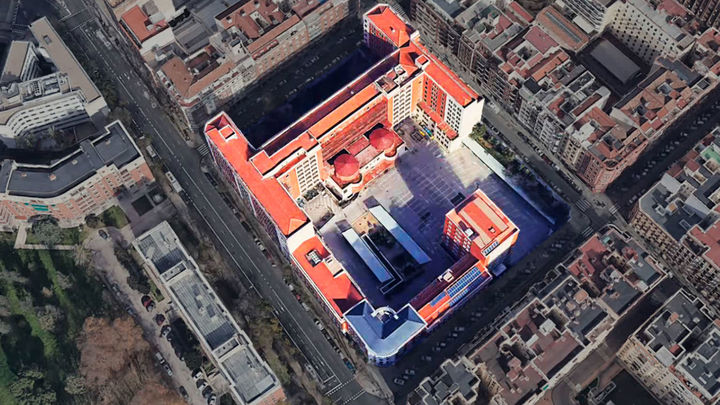 Vista aérea del antiguo hospital del Generalísimo