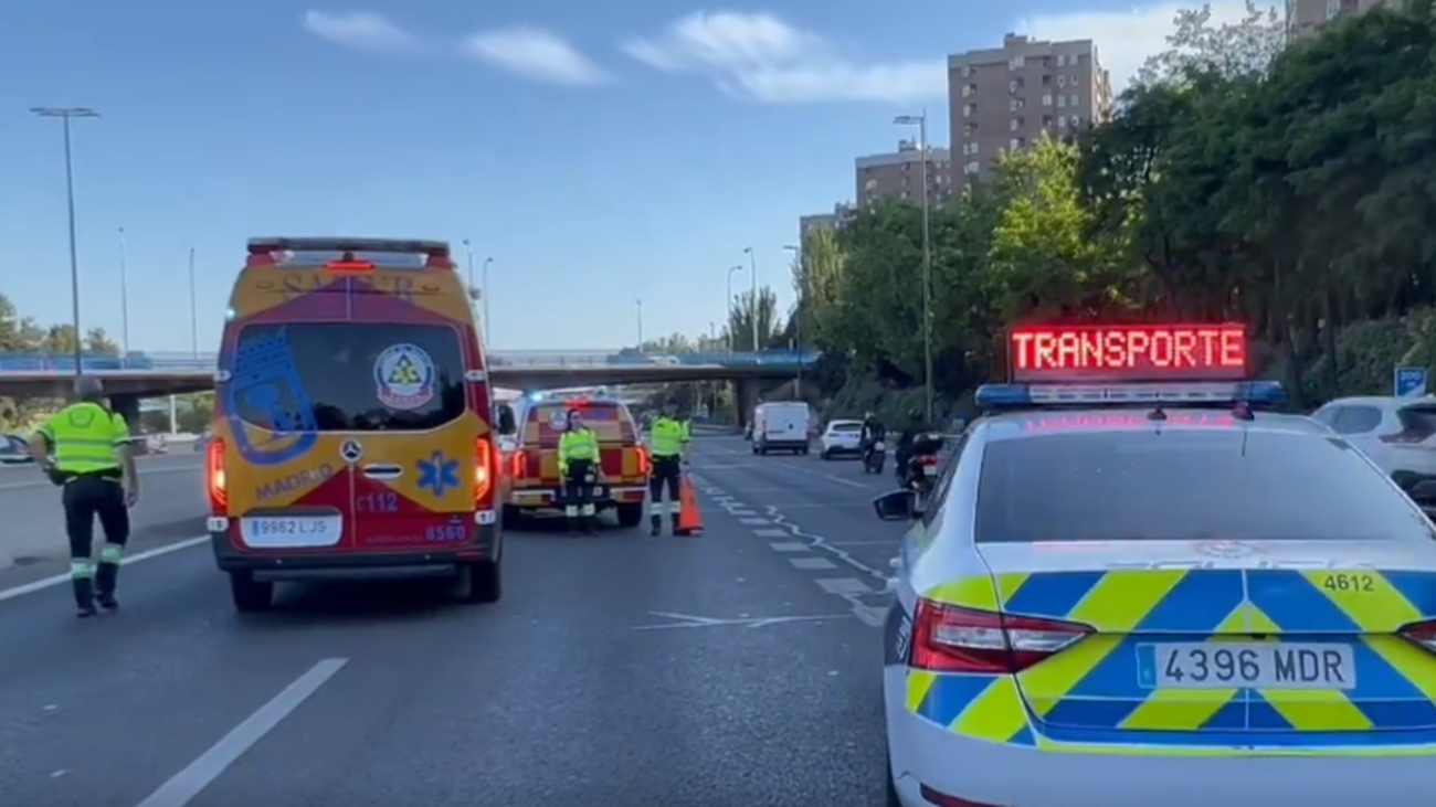 Accidente de moto en la M-30