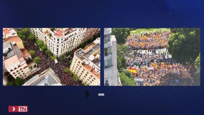 El PSOE habla de “pinchazo” en la protesta contra Sánchez y el PP acusa al Gobierno de “rebajar” la afluencia