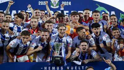 Un fiestón en Leganés para celebrar su segundo ascenso a la élite