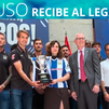 Ayuso recibe al Leganés tras su ascenso: "Hay sobrados motivos para amar al Lega"