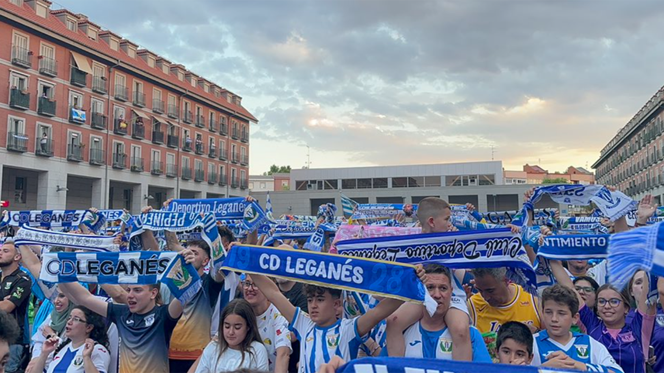 Fiesta por todo lo alto en Leganés para celebrar el ascenso