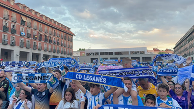 Fiesta por todo lo alto en Leganés para celebrar el ascenso