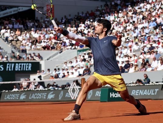 Alcaraz, durante la final de Roland Garros / EFE
