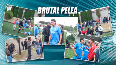 Pelea multitudinaria en el fútbol gallego