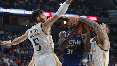 El Real Madrid gana 78-63 al UCAM Murcia y está a un triunfo del título de Liga