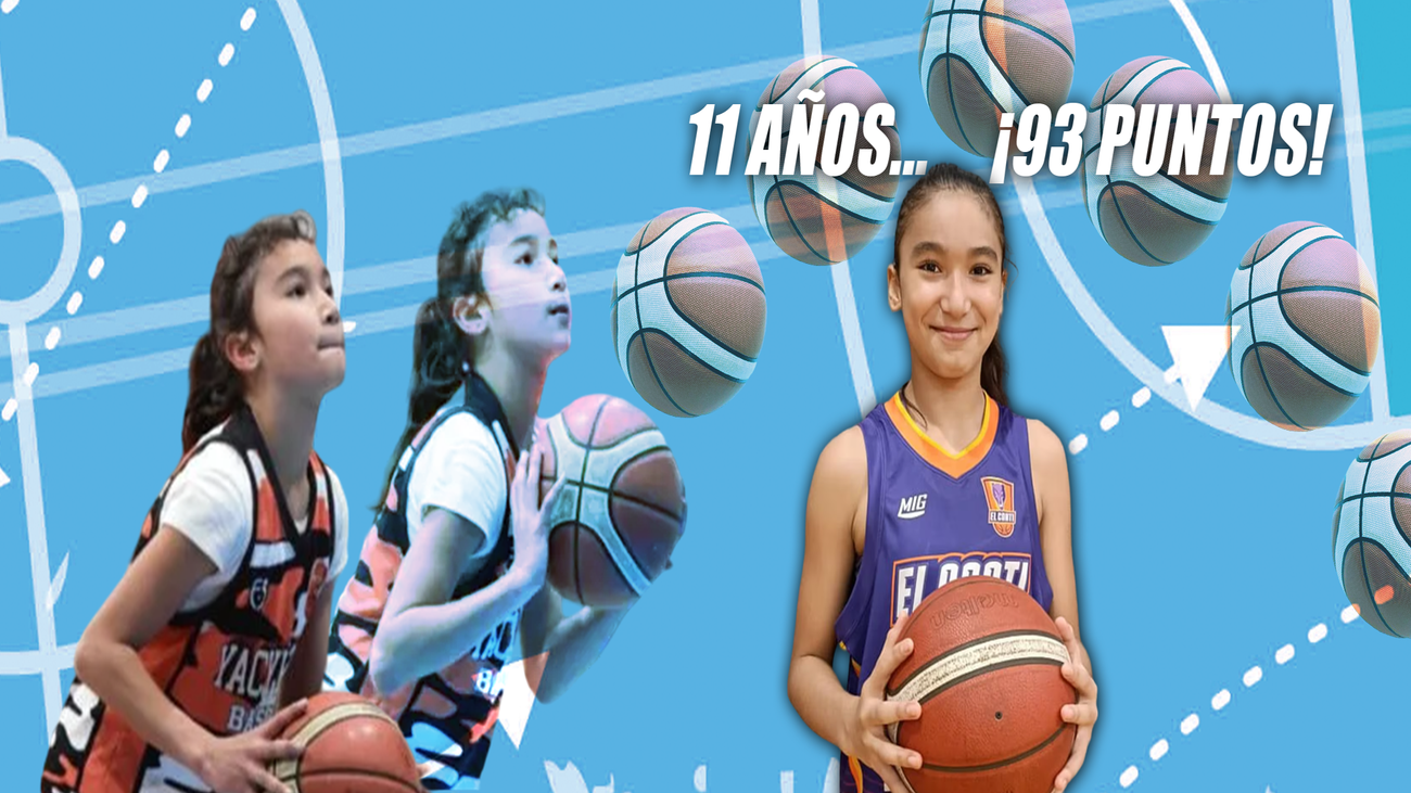 ¡Qué bestia! Paulina Ojeda mete 93 puntos con sólo 11 años