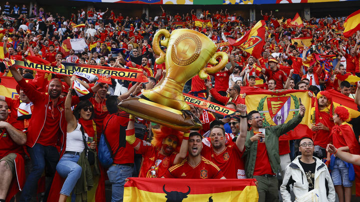 Aficionados españoles en el Olímpico de Berlín / EFE