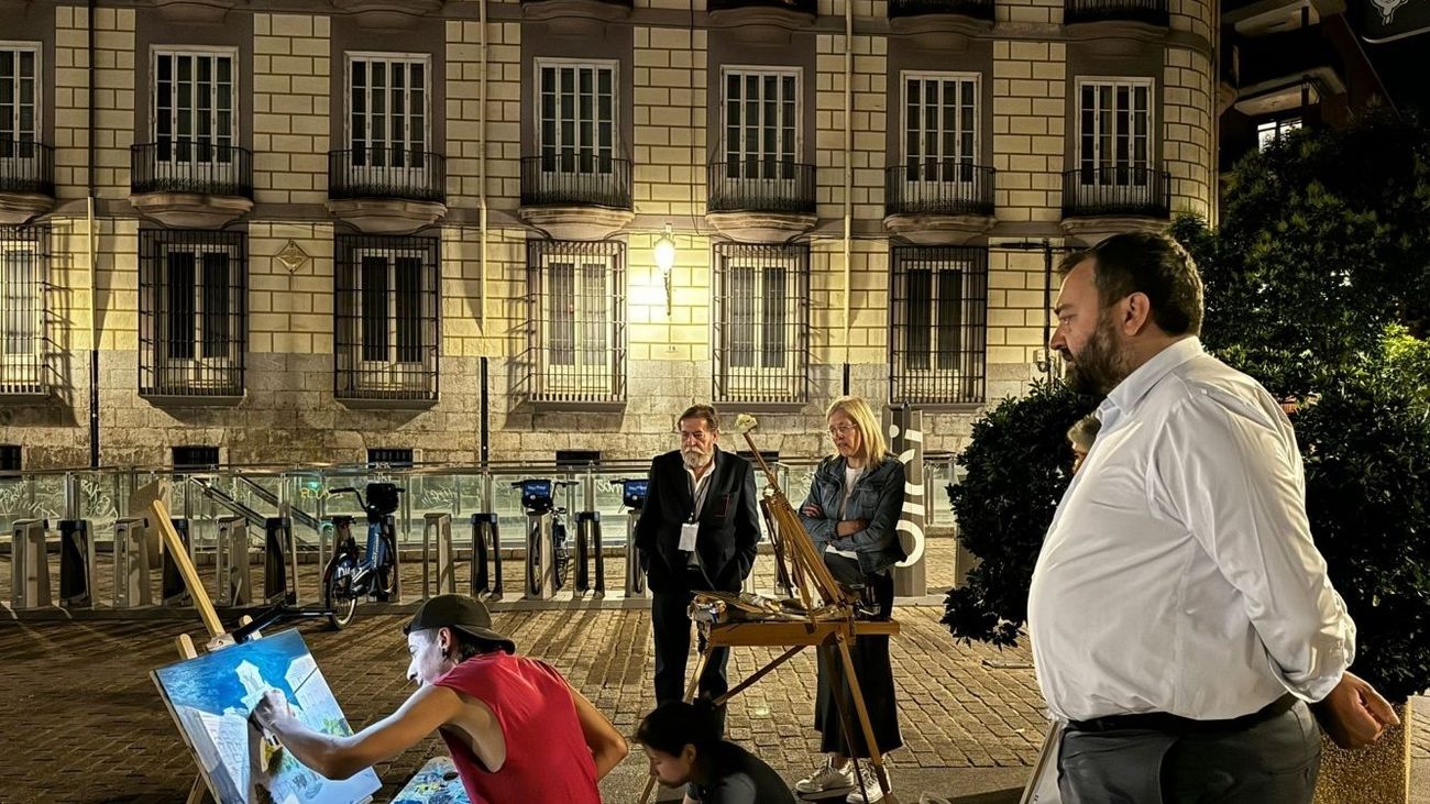 Participantes en el Certamen de Pintura Rápida del Madrid de los Austrias