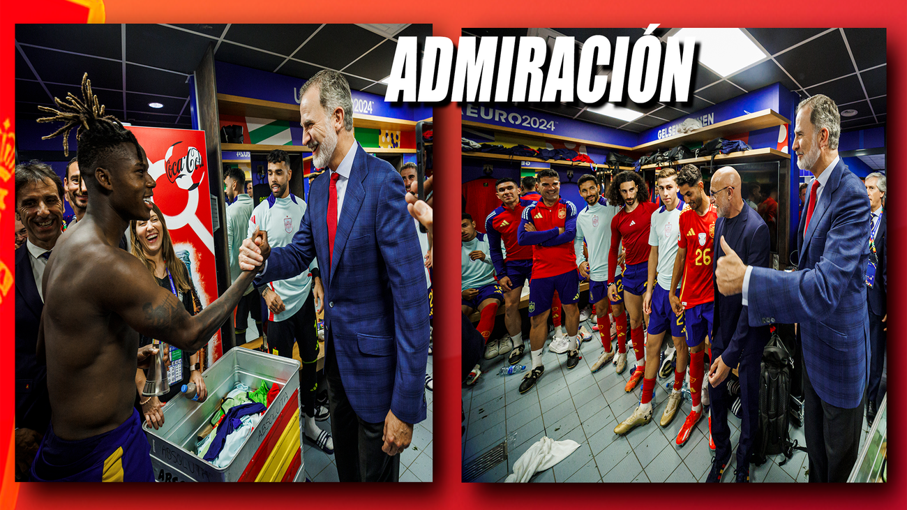 El rey alaba el fútbol de España: "Es una maravilla verlos jugar"