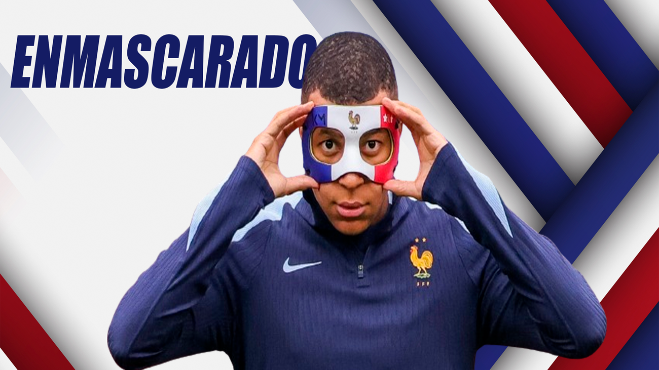 Mbappé, el enmascarado; la máscara al detalle