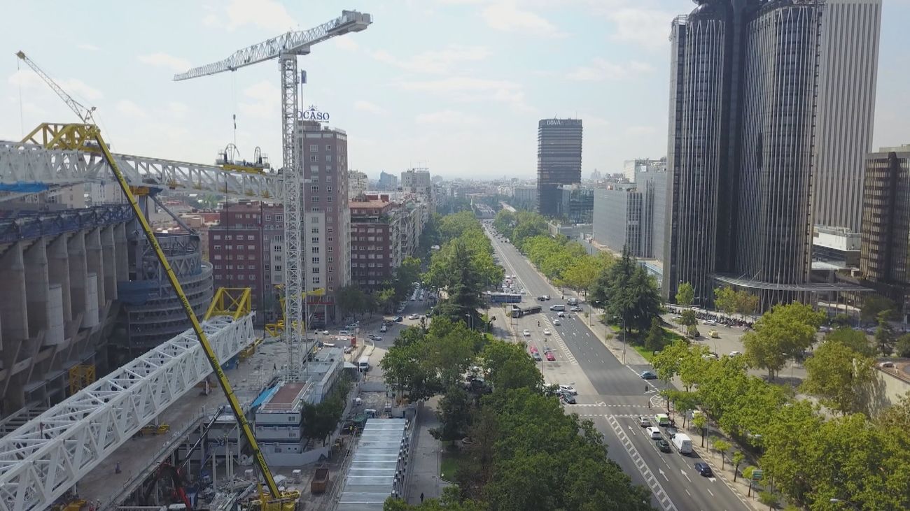 El lateral este de La Castellana, cortado por obras del metro desde este lunes hasta el 9 de agosto